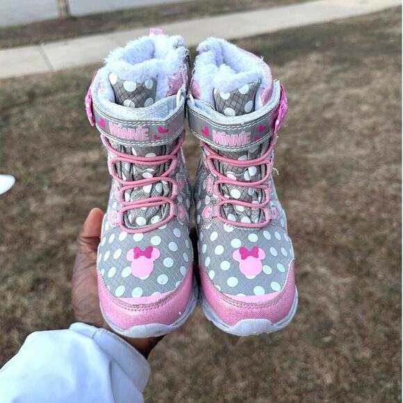 Disney Minnie Mouse Waterproof Girls Snow Boots Size 10 - Picture 12 of 12